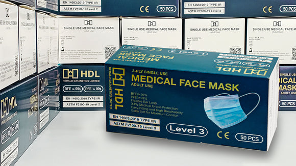 【CASE OFFER 原箱優惠】Medical Face Mask (Adult, Bulk Pack 50 pcs x 40 boxes) ASTM Level 3, FDA & CE (平均 $25/盒)